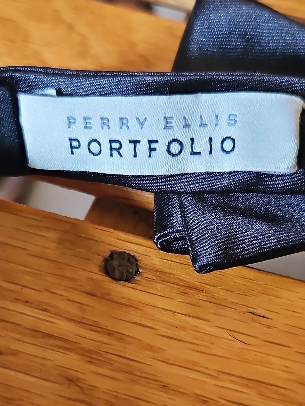 Perry Ellis Portfolio Navy Satin Bow Tie